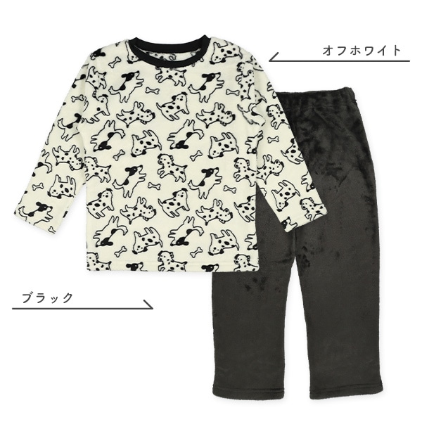 マイクロフリース長袖パジャマ（いぬイロイロ）