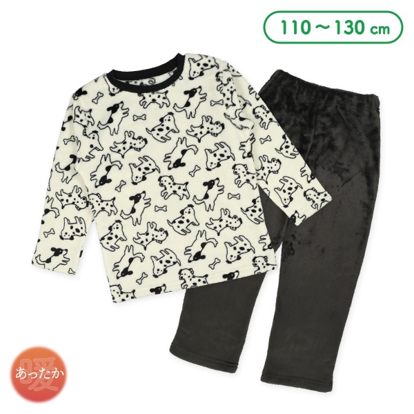 マイクロフリース長袖パジャマ（いぬイロイロ）