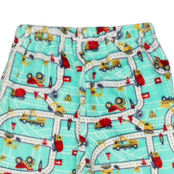 マイクロフリース長袖パジャマ（はたらくくるまマップ総柄）