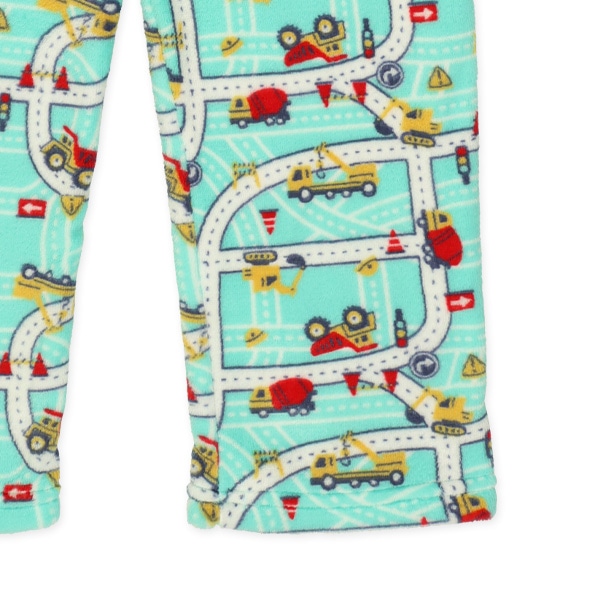 マイクロフリース長袖パジャマ（はたらくくるまマップ総柄）