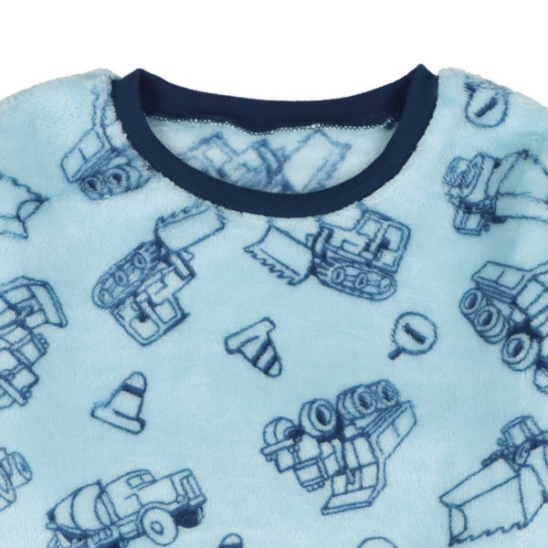 マイクロフリース腹巻付き長袖パジャマ（はたらくくるま）