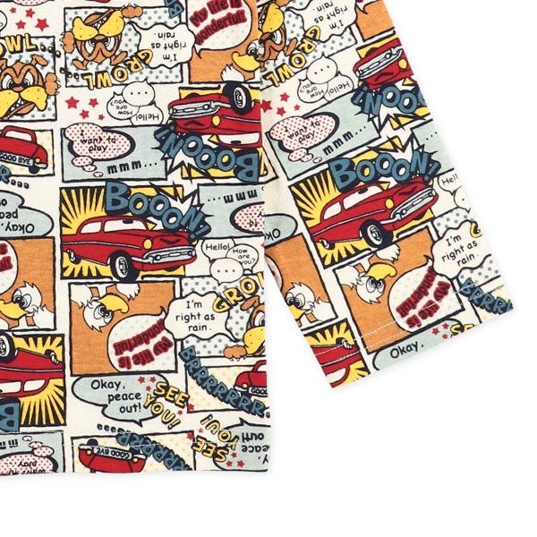 長袖パジャマ（アメコミ風くるま）