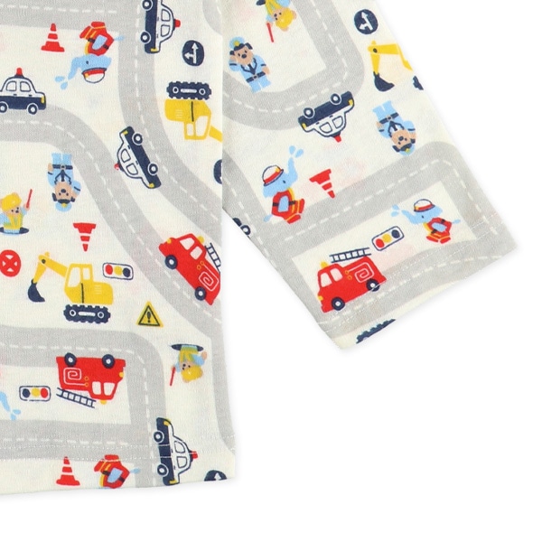 腹巻付き長袖パジャマ（くるま・マップ）