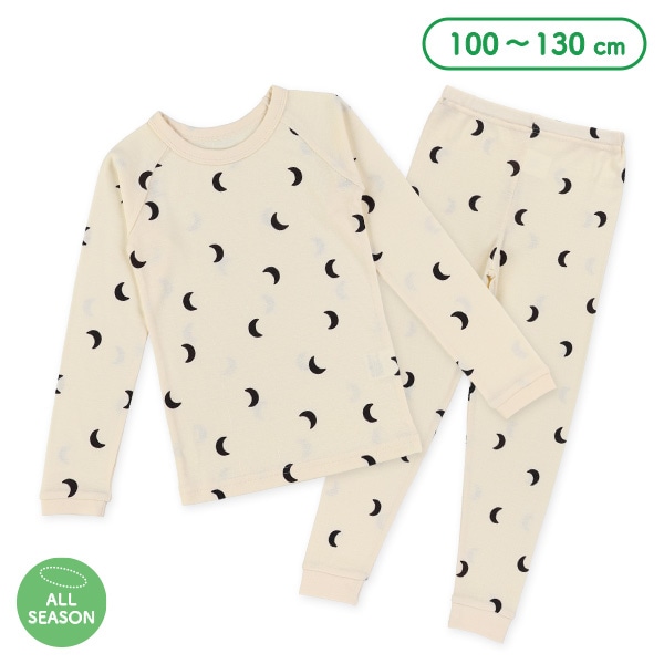 スリムフィット長袖パジャマ(月総柄)