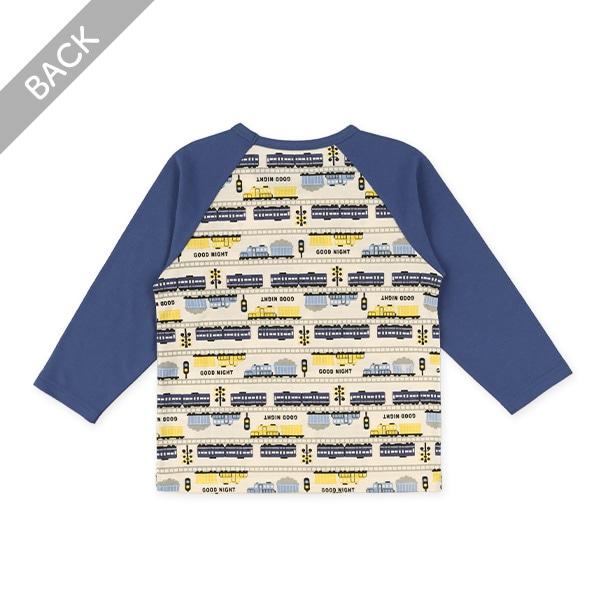 腹巻付きラグラン長袖パジャマ（電車）