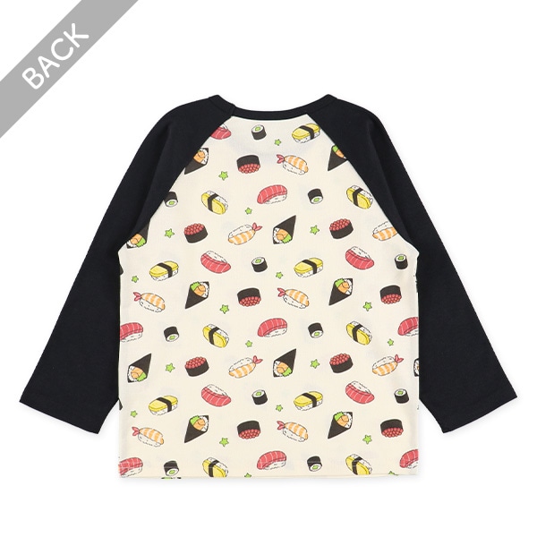 腹巻付きラグラン長袖パジャマ（寿司）