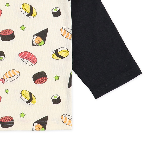 腹巻付きラグラン長袖パジャマ（寿司）