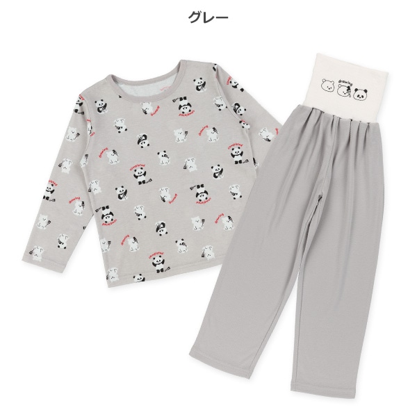 腹巻付き長袖パジャマ（お絵描きパンダ）