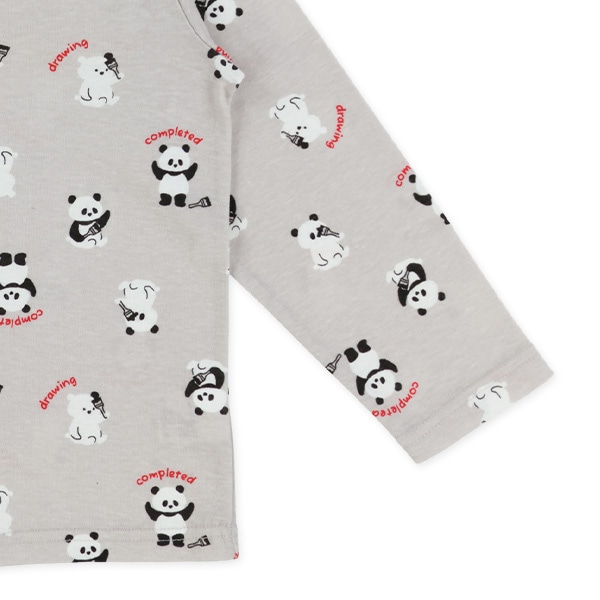 腹巻付き長袖パジャマ（お絵描きパンダ）