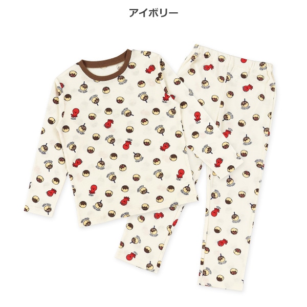 長袖パジャマ（たこ焼き総柄）