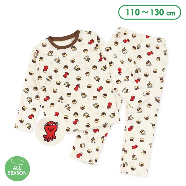 長袖パジャマ（たこ焼き総柄）