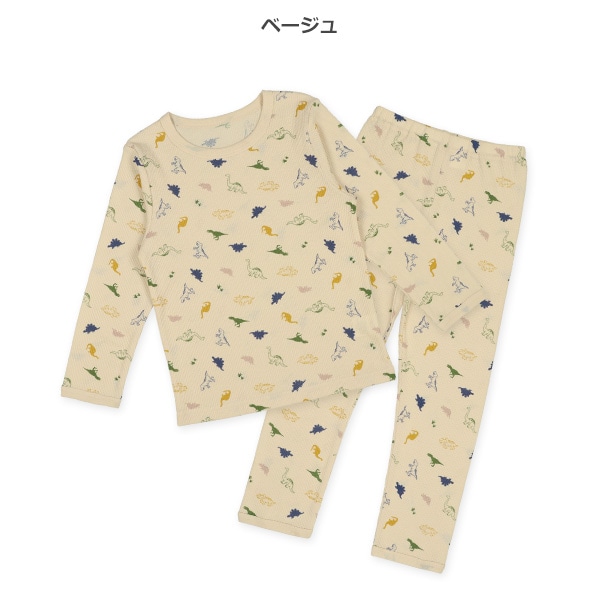 長袖パジャマ（恐竜総柄）