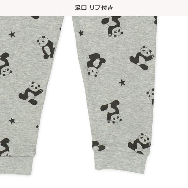 スリムフィットラグラン長袖パジャマ（パンダ・星総柄）