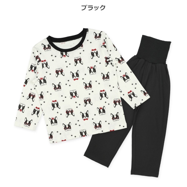 腹巻付き長袖パジャマ（フレンチブルドッグ）