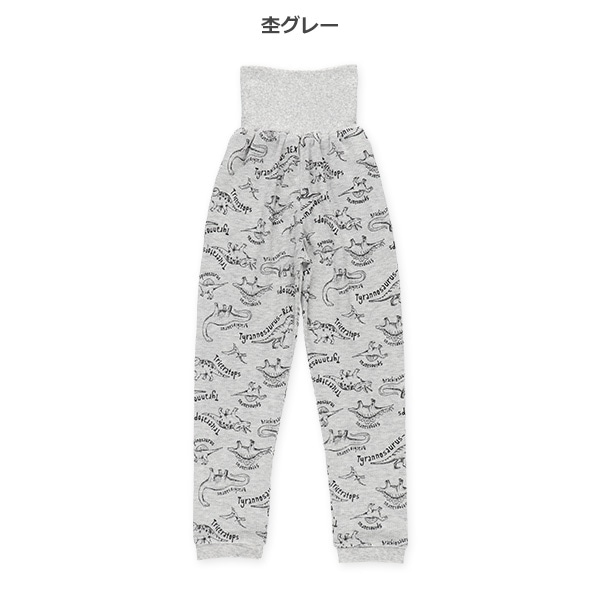 2枚組腹巻付きどっちもまえワッフルスペアパンツ（恐竜・ボーダー）