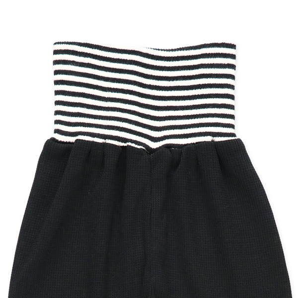 2枚組腹巻付きどっちもまえワッフルスペアパンツ（恐竜・ボーダー）