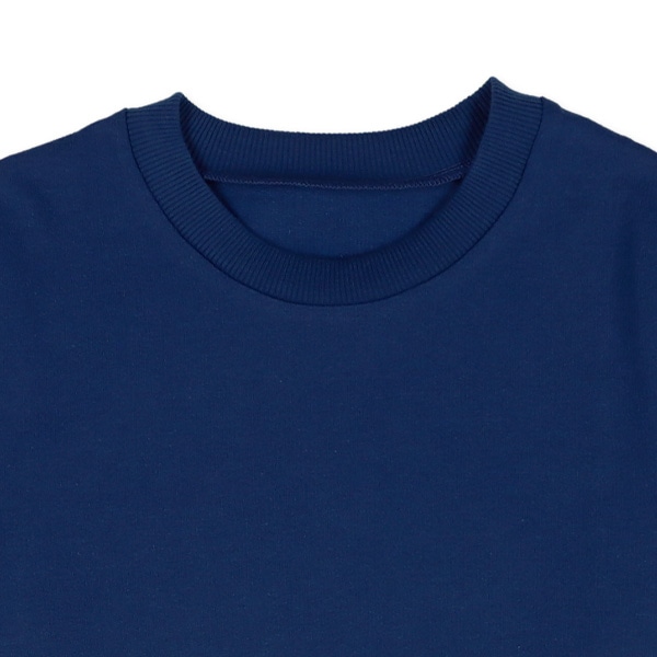 ミニ裏毛長袖ルームウェア（ネイビー無地）