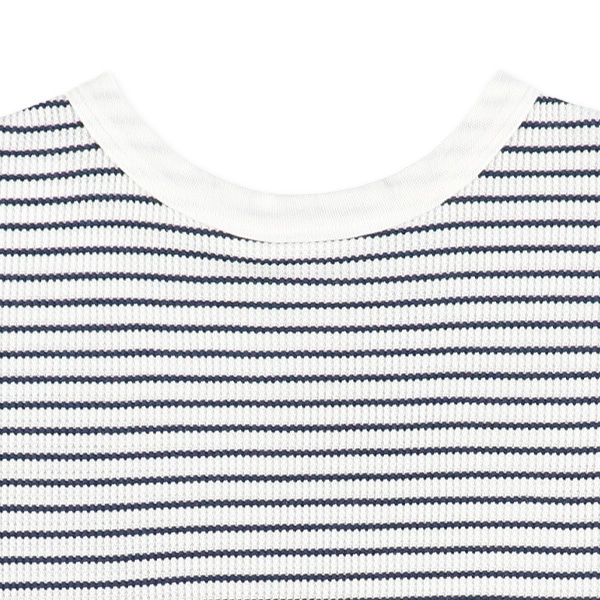 どっちもまえワッフル半袖ルームウェア（ボーダー）