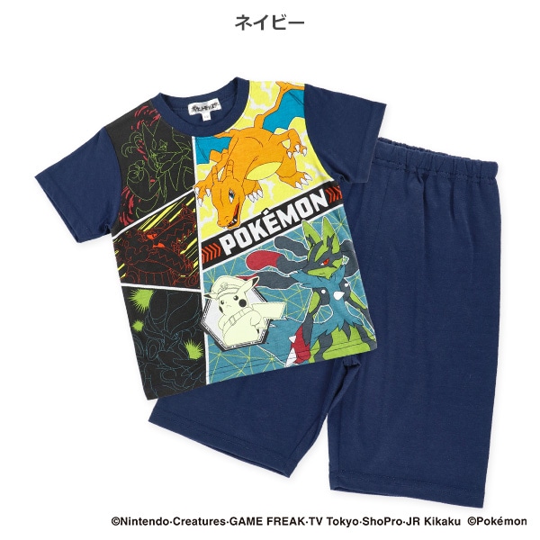 蓄光プリント半袖パジャマ（ポケモン）