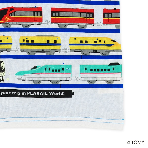 蓄光プリント半袖パジャマ（プラレール）