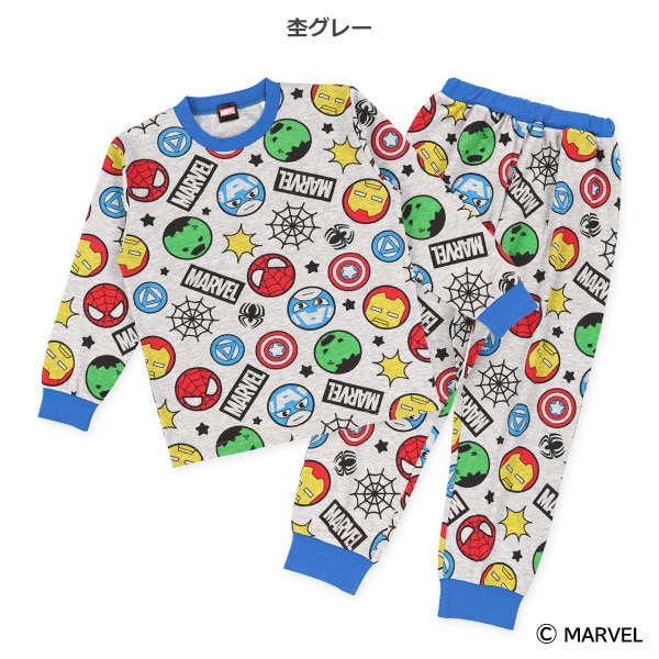 長袖パジャマ（マーベル総柄）