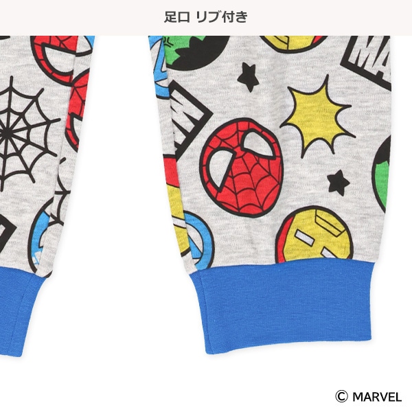 長袖パジャマ（マーベル総柄）