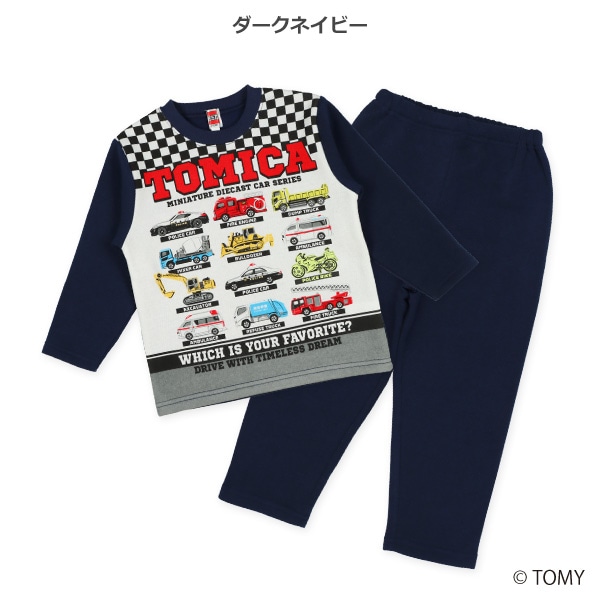 蓄光プリント裏シャギー長袖パジャマ（トミカ）