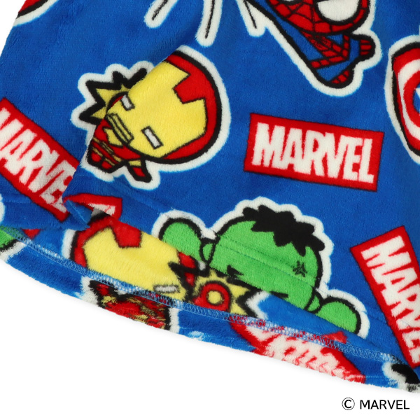 サンゴフリース長袖パジャマ（マーベル総柄）