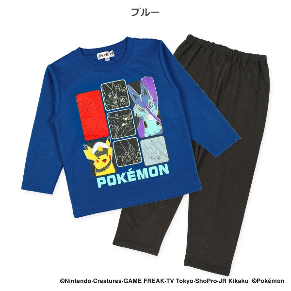 蓄光プリントニットキルト長袖パジャマ（ポケモン）