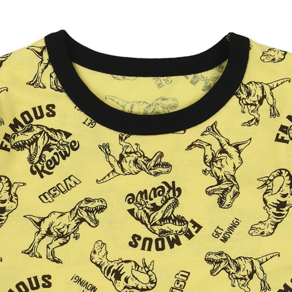 2枚組長袖パジャマ（ロゴ・恐竜）