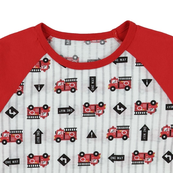 2枚組ラグラン長袖パジャマ（はたらくくるま）