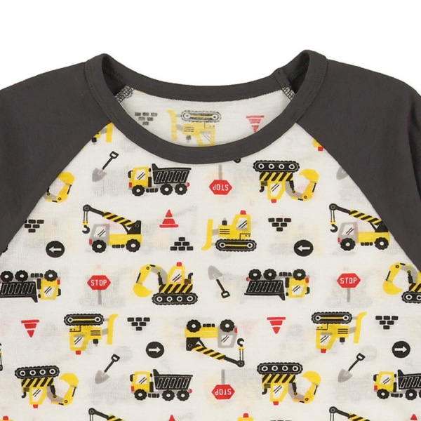 2枚組ラグラン長袖パジャマ（はたらくくるま）