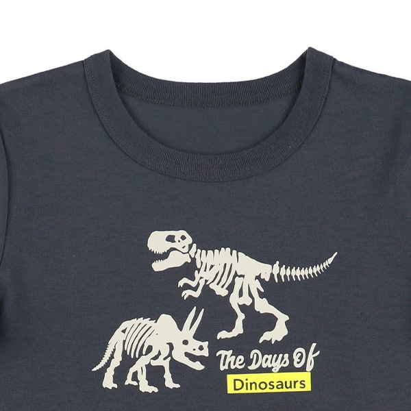 2枚組半袖+7分袖パジャマ（恐竜）