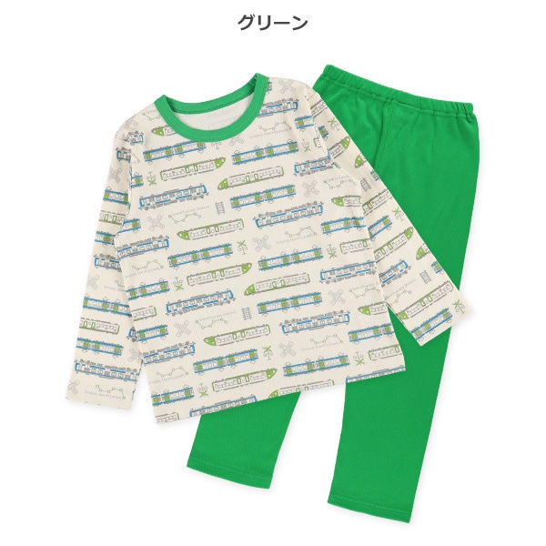 2枚組微起毛長袖パジャマ（乗り物）