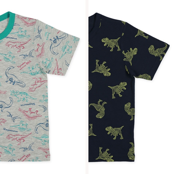2枚組半袖パジャマ（恐竜）
