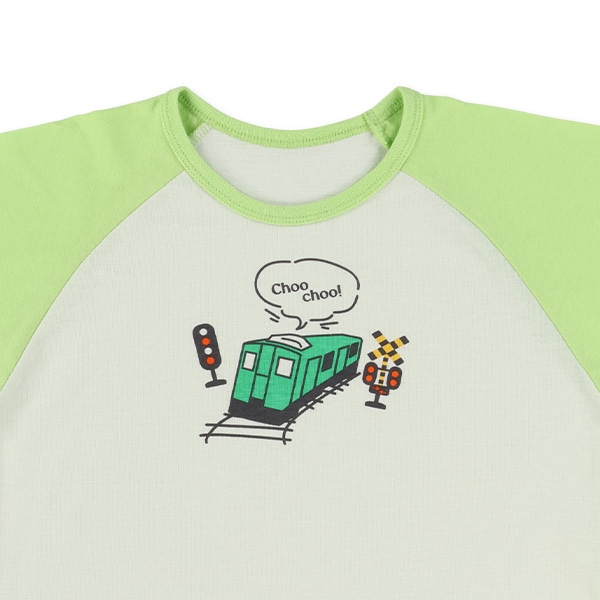 2枚組ラグラン半袖パジャマ（トレイン）