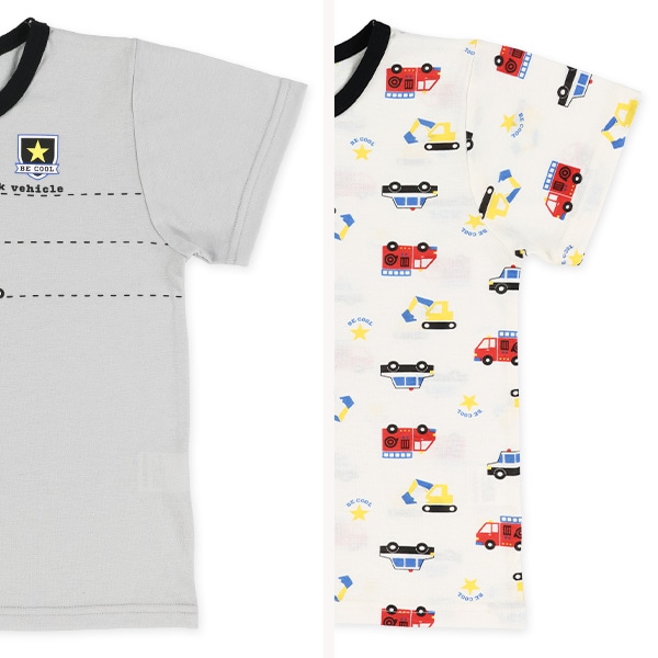2枚組半袖パジャマ（はたらくくるま）