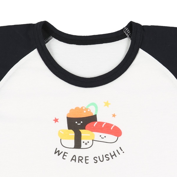 2枚組ラグラン半袖パジャマ（寿司柄）