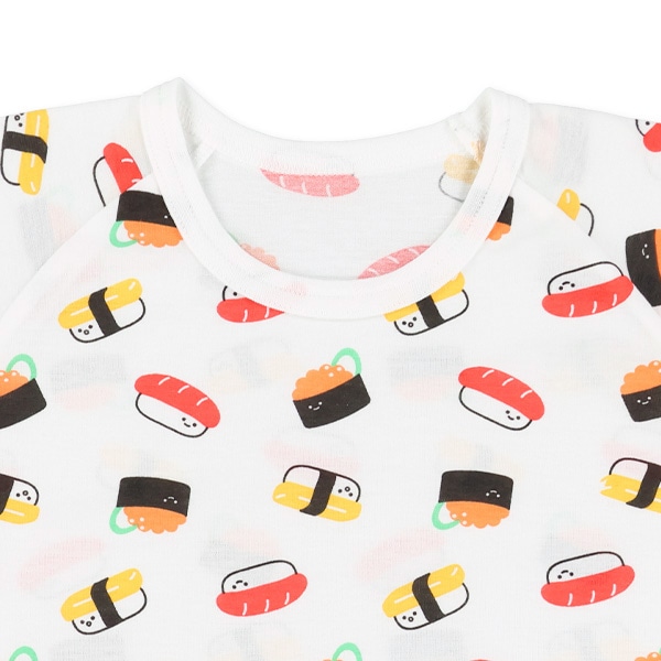 2枚組ラグラン半袖パジャマ（寿司柄）