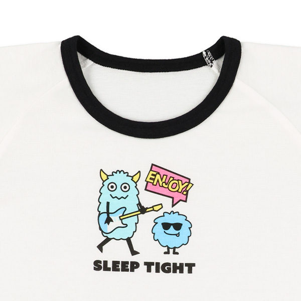 2枚組ラグラン半袖パジャマ（モンスター柄）