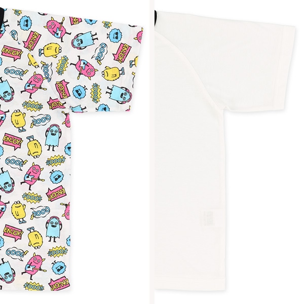 2枚組ラグラン半袖パジャマ（モンスター柄）