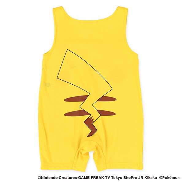 半袖Tシャツ&オーバーオールセット（ピカチュウ）