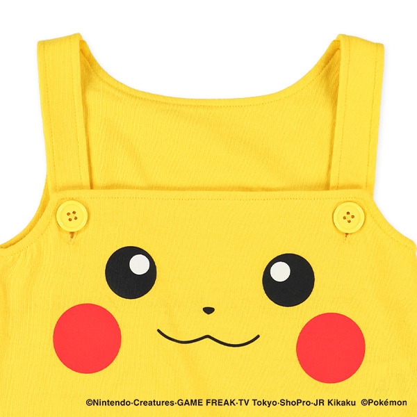 半袖Tシャツ&オーバーオールセット（ピカチュウ）