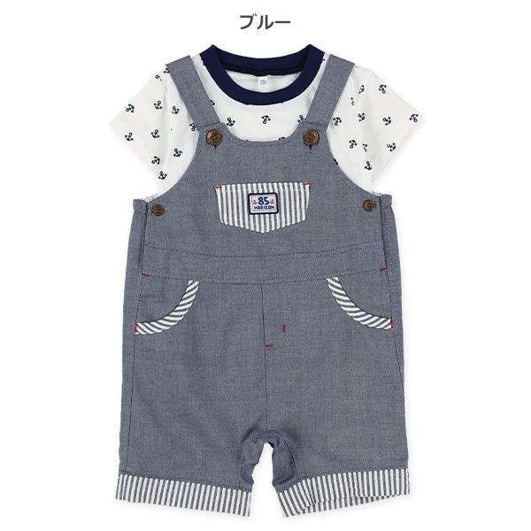 イカリ半袖Tシャツ&サロペットセット