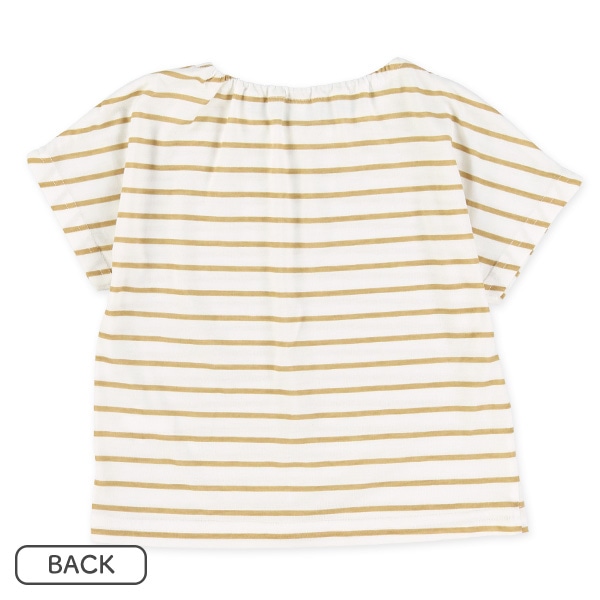 ボーダー半袖Ｔシャツ＆サッカーくま耳サロペットセット