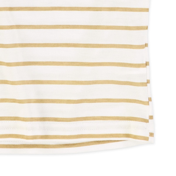 ボーダー半袖Ｔシャツ＆サッカーくま耳サロペットセット