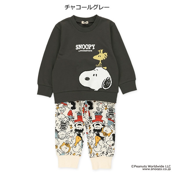 ミニ裏毛トップス&パンツセット（スヌーピー）