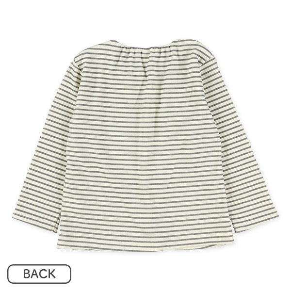 8分丈ダンガリーくまフェイスサロペット&Tシャツセット