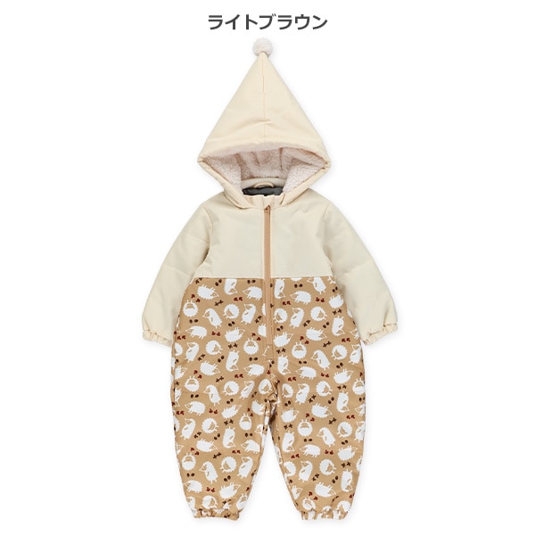 ハリネズミとがり帽スキージャンプスーツ