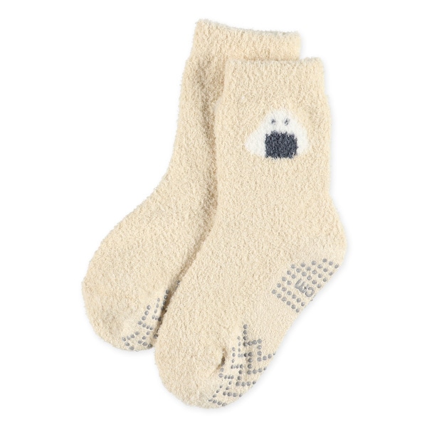 2足組ベビーもこもこクルーソックス（おにぎり）